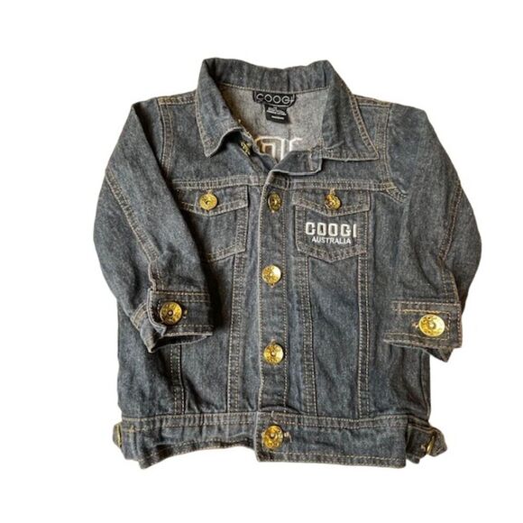 COOGI Australia Denim Toddler Jacket Back Logo Front Embroidery Cotton Size 2T - Picture 2 of 8